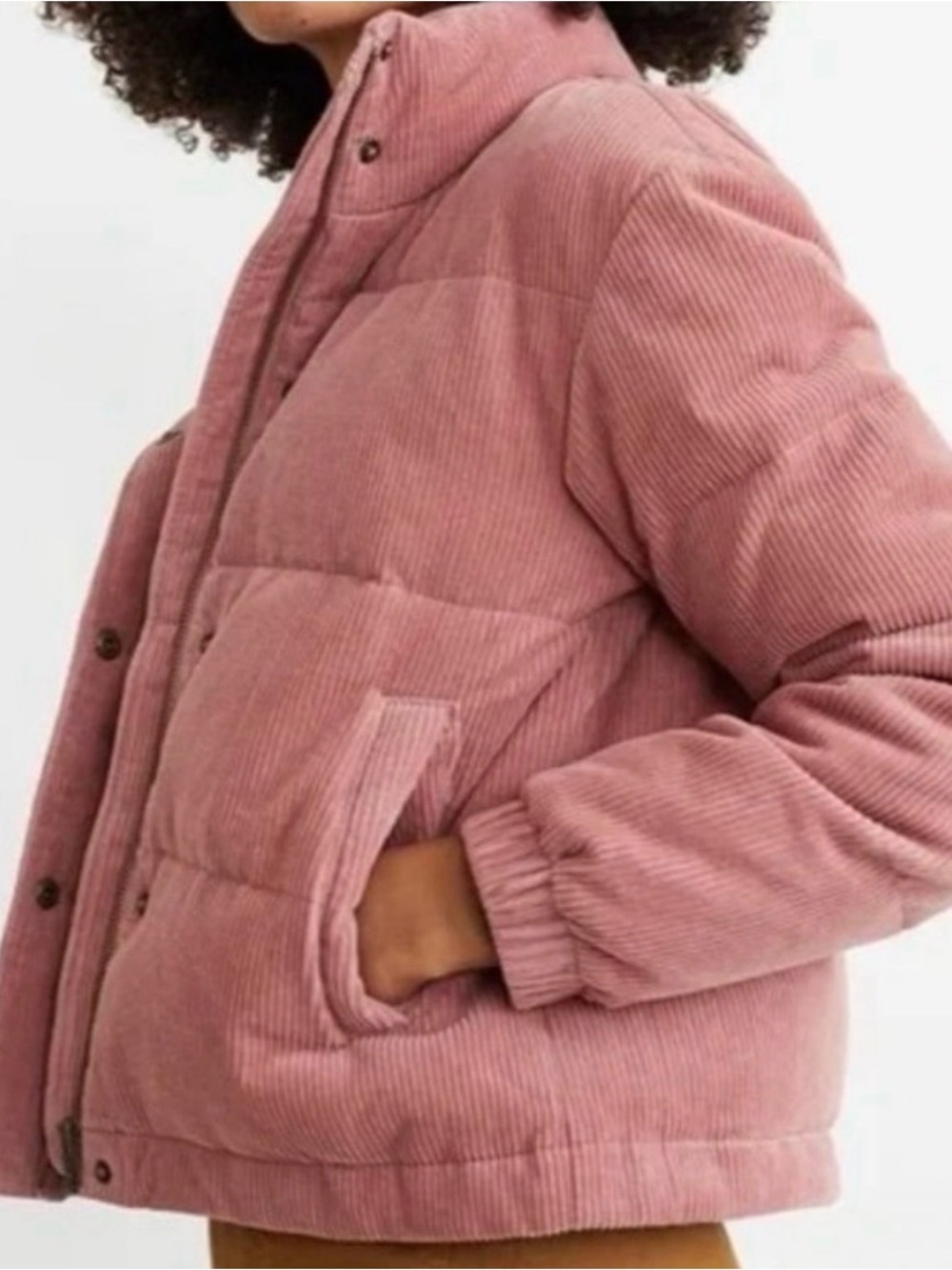 Marine Layer Corduroy Puffer Jacket Layer Dusty Rose